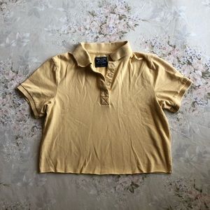 A&F Crop Polo Top